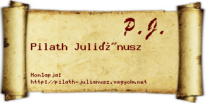 Pilath Juliánusz névjegykártya